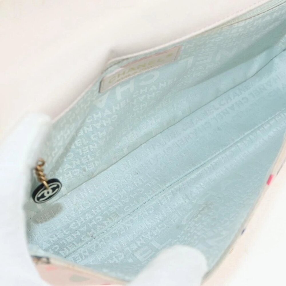 CHANEL Chain Shoulder Bag Satin Pink Gold - Picture 11 of 16